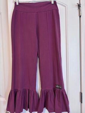 Matilda Jane Plum Ruffle Hem Womens  Pants